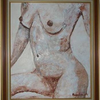 Painting titled "la femme" by Pascaline Lambrecht, Original Artwork