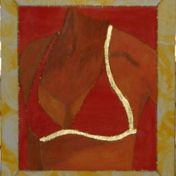 Painting titled "bikini dore" by Pascaline Lambrecht, Original Artwork
