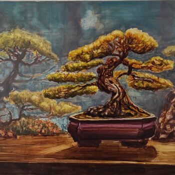 제목이 "Rêverie"인 미술작품 Pascal Bourgouin로, 원작, 기름 나무 들것 프레임에 장착됨