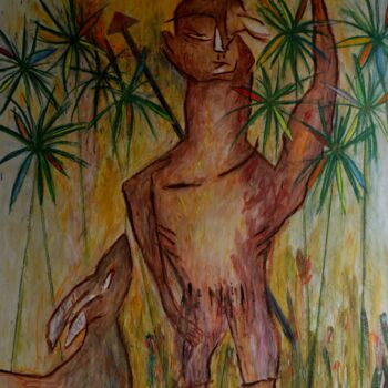 Pintura intitulada "LA CHASSE" por Pascal Briba, Obras de arte originais, Acrílico