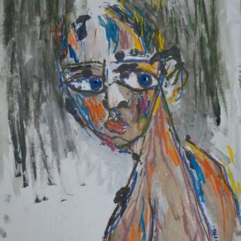 Painting titled "QUOI?" by Pascal Briba, Original Artwork, Acrylic