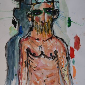 Pintura titulada "L'OMBRE D'UN ROI" por Pascal Briba, Obra de arte original, Acrílico