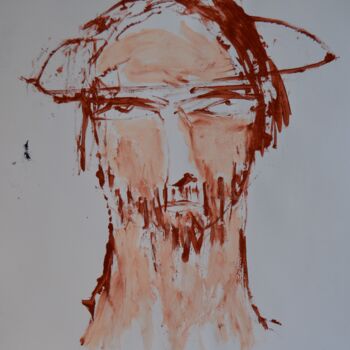 Painting titled "CHRIST" by Pascal Briba, Original Artwork, Acrylic