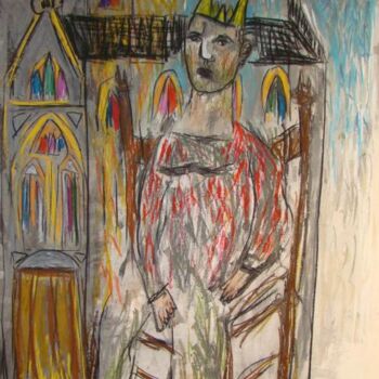 Peinture intitulée "l'église de l'ateli…" par Pascal Briba, Œuvre d'art originale, Acrylique