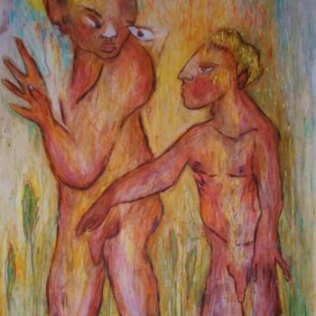 Schilderij getiteld "suis moi..." door Pascal Briba, Origineel Kunstwerk, Acryl