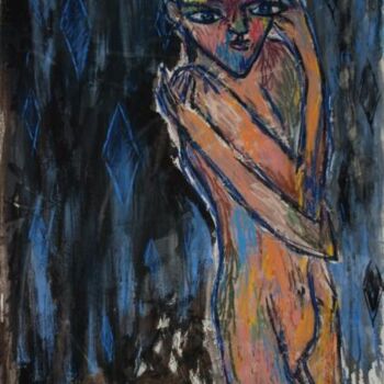 Pintura intitulada "le nu" por Pascal Briba, Obras de arte originais, Acrílico