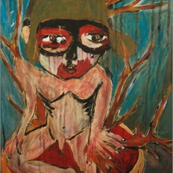 Картина под названием "Rudolph 6" - Pascal Briba, Подлинное произведение искусства, Акрил