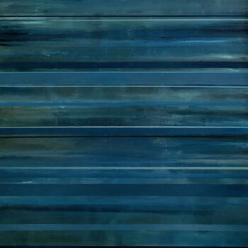 Schilderij getiteld "Sang bleu" door Pascal Buffard, Origineel Kunstwerk, Olie
