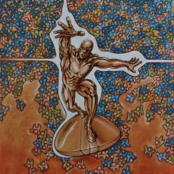 Peinture intitulée "l'élu" par Pascal Buffard, Œuvre d'art originale, Huile