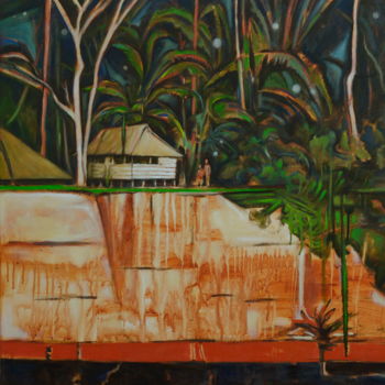 Peinture intitulée "jungle-3" par Pascal Buffard, Œuvre d'art originale, Huile