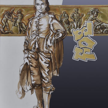 Pittura intitolato "Golden Boy" da Pascal Buffard, Opera d'arte originale, Olio