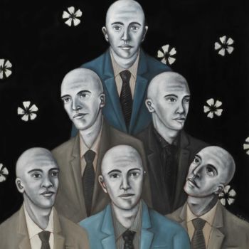 Peinture intitulée "Les Dirigeants II" par Pascal Buffard, Œuvre d'art originale