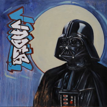 Painting titled "VADER" by Pascal Buffard, Original Artwork, Oil