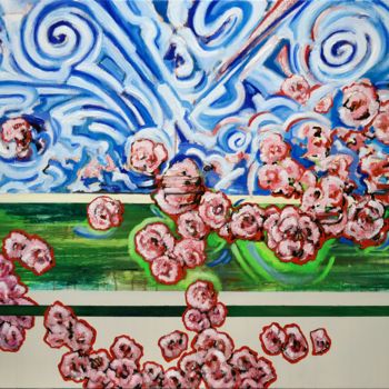 Schilderij getiteld "Parc Floral" door Pascal Buffard, Origineel Kunstwerk