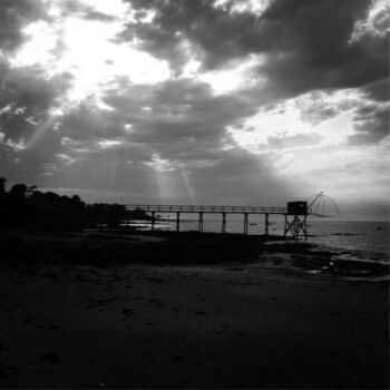 Photographie intitulée "Setting sun fishing…" par Pascal Carro (PKRO), Œuvre d'art originale, Photographie non manipulée