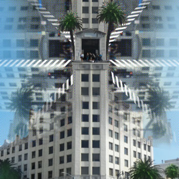 Arte digital titulada "Cross the buildX" por Pascal Carro (PKRO), Obra de arte original, Foto-montaje