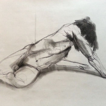 Dessin intitulée "Le poids du corps S…" par Pascal Casolari, Œuvre d'art originale, Crayon