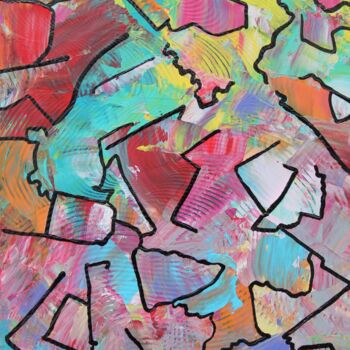 Peinture intitulée "23 045 Cloisonné" par Pascal Cavalli, Œuvre d'art originale, Acrylique