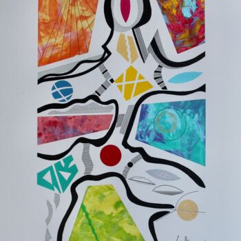 Peinture intitulée "23 082 Espaces" par Pascal Cavalli, Œuvre d'art originale, Acrylique