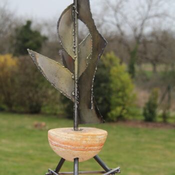Sculpture intitulée "Abstract stone métal" par Pascal Cavalli, Œuvre d'art originale