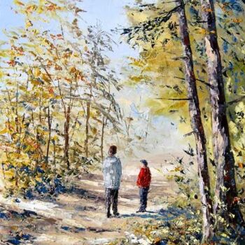 Painting titled "Promenade dans les…" by Pascal Clus, Original Artwork