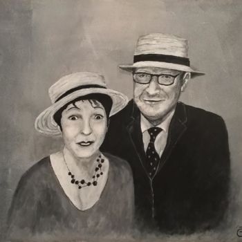Painting titled "Nadine et Gilles" by Pascal Collin, Original Artwork, Acrylic