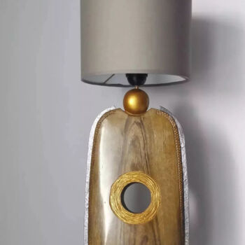 Sculpture titled "Walnut sculpted lam…" by Pascal Denis Sculpture, Original Artwork, Wood