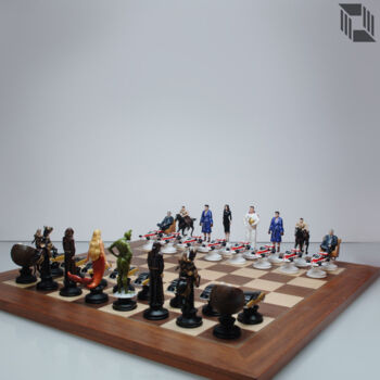 Rzeźba zatytułowany „Set of chess for Ro…” autorstwa Pascal Engelhardt, Oryginalna praca, Gips