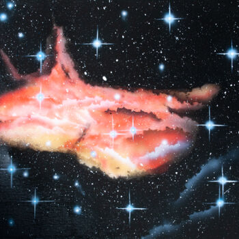 "NGC-59210" başlıklı Tablo Pascal Genevois tarafından, Orijinal sanat, Akrilik Ahşap Sedye çerçevesi üzerine monte edilmiş