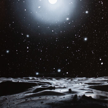 Pintura titulada "Sol lunaire 02" por Pascal Genevois, Obra de arte original, Acrílico Montado en Bastidor de camilla de mad…