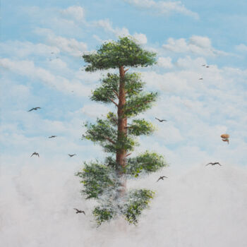 Pintura titulada "Le séquoia aux oise…" por Pascal Genevois, Obra de arte original, Acrílico Montado en Bastidor de camilla…