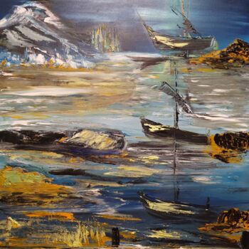 Painting titled "Coast North" by Pascal Jung, Original Artwork, Oil
