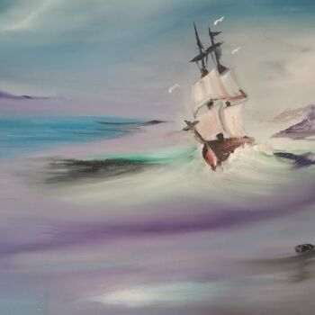 Ζωγραφική με τίτλο "Poseidon émotion 8" από Pascal Jung, Αυθεντικά έργα τέχνης, Λάδι