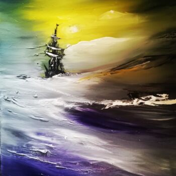Peinture intitulée "Seascape in emotion…" par Pascal Jung, Œuvre d'art originale, Huile