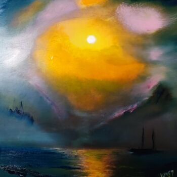 Malerei mit dem Titel "Sorrow # 2023" von Pascal Jung, Original-Kunstwerk, Öl