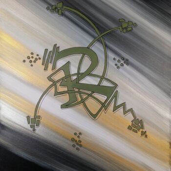 Peinture intitulée "R Comme Romuald, Re…" par Pascal Kowalewski (PK29), Œuvre d'art originale, Acrylique Monté sur Châssis e…