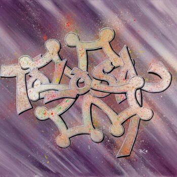 "Graffiti-Art - TOLO…" başlıklı Tablo Pascal Kowalewski (PK29) tarafından, Orijinal sanat, Akrilik Ahşap Sedye çerçevesi üze…