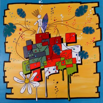 Painting titled "VIVRE, AVANT QU'IL…" by Pascal Kowalewski (PK29), Original Artwork, Acrylic Mounted on Wood Stretcher frame