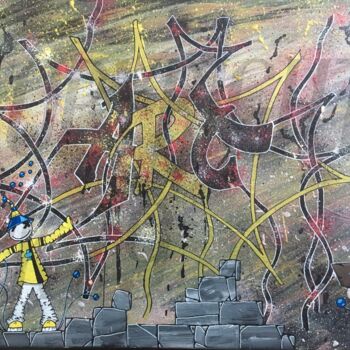 Pintura titulada "Kipoulou le Street-…" por Pascal Kowalewski (PK29), Obra de arte original, Acrílico Montado en Bastidor de…