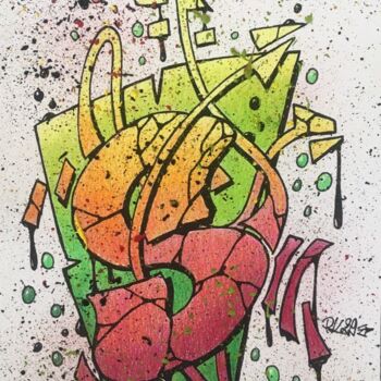 Painting titled "Graffiti Lettre S" by Pascal Kowalewski (PK29), Original Artwork, Marker