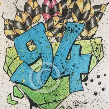 Pintura titulada "Graffiti 94" por Pascal Kowalewski (PK29), Obra de arte original, Rotulador