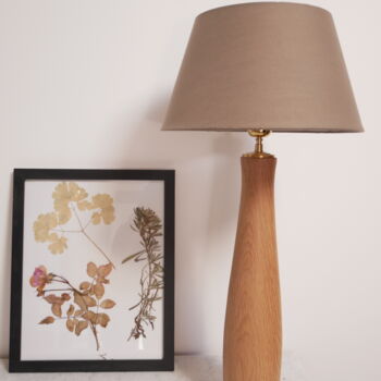 Design intitulée "Pied de lampe en ch…" par Pascal Lamy (A l'atelier du bois), Œuvre d'art originale, Accessoires