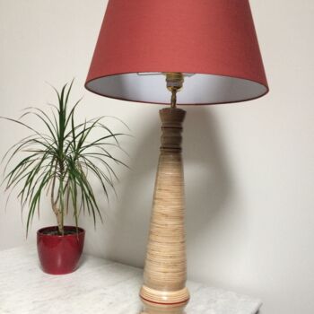 Design intitulée "Pied de lampe n°14" par Pascal Lamy (A l'atelier du bois), Œuvre d'art originale, Accessoires