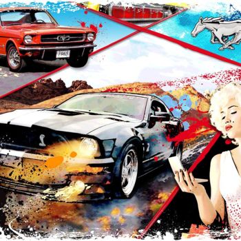 Цифровое искусство под названием "Mustang" - Pascal Lenoble, Подлинное произведение искусства
