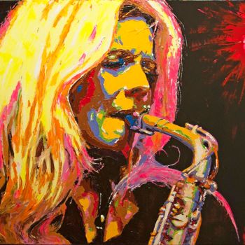 Painting titled "Candy Dulfer" by Pascal Lenoble, Original Artwork