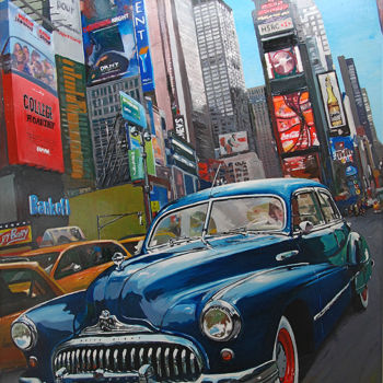 Malerei mit dem Titel "Buick Eight" von Pascal Lenoble, Original-Kunstwerk, Öl