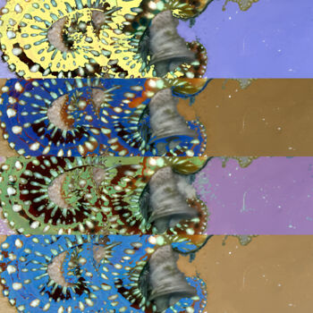Digitale Kunst mit dem Titel "Tentacules polychro…" von Pascal Maupas, Original-Kunstwerk, Fotomontage