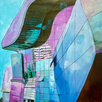 Painting titled "Archi-Texture #1" by Pascal Newton, Original Artwork, Acrylic