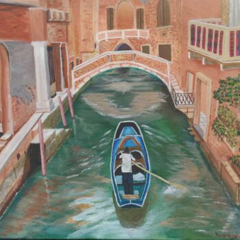 Painting titled "BALLADE A VENISE" by Pascal Ricochon, Original Artwork, Acrylic