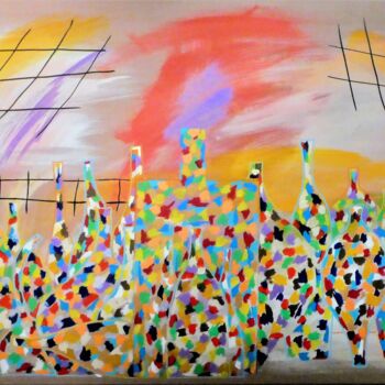 Painting titled "11 Les flacons." by Pascal Russi (PRussi), Original Artwork, Acrylic